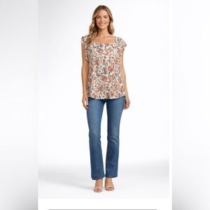 LOFT Colorful Paisley Blouse